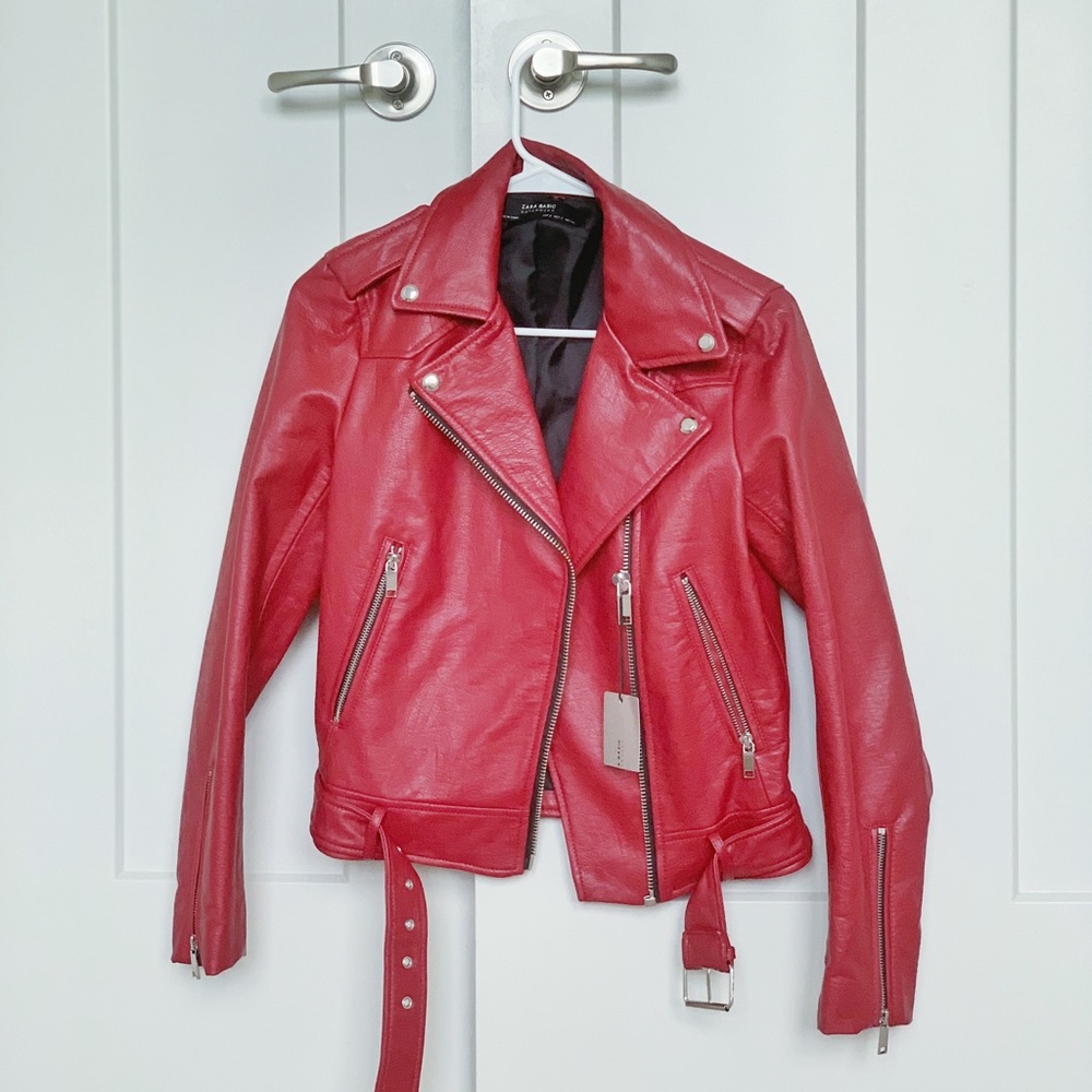 Zara faux leather jacket